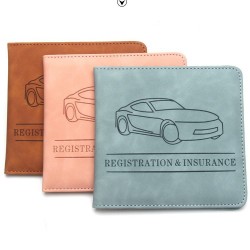 US driver's license holder, car insurance document folder, short leather motorcycle license holder.