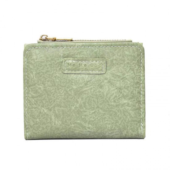 Factory-direct retro small wallet with an Instagram-style short design for women, a fresh, European and American style. Folding, simple, and artistic, with a buckle.