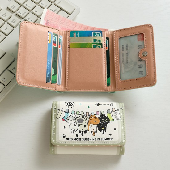 New graffiti coin purse. Cute, portable bag with large capacity, student-friendly mini women's short ID bag with a stylish design.