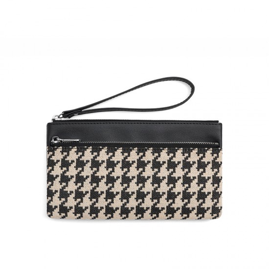 2025 new houndstooth contrast color, cute card holder, mini coin clutch and key storage