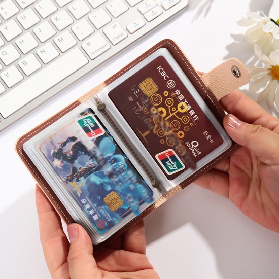 New cartoon student women's card holder, ultra-thin, anti-demagnetization, multi-functional ID wallet