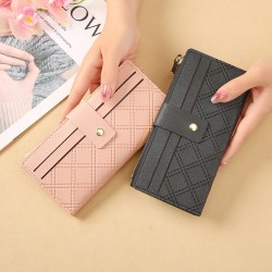 Best-selling ultra-thin wallet for foreign trade, cross-border creative bi-fold wallet, ID and coin storage, solid color wallet.