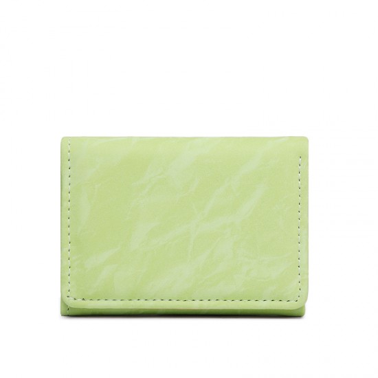 Cross-border hot-selling tri-fold wallet, macaron ripple, fashionable student coin purse, versatile wallet and card holder for women