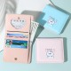 New women's bi-fold coin purse, Korean-style, multi-functional card holder, cartoon print, simple and fresh, Instagram-style.
