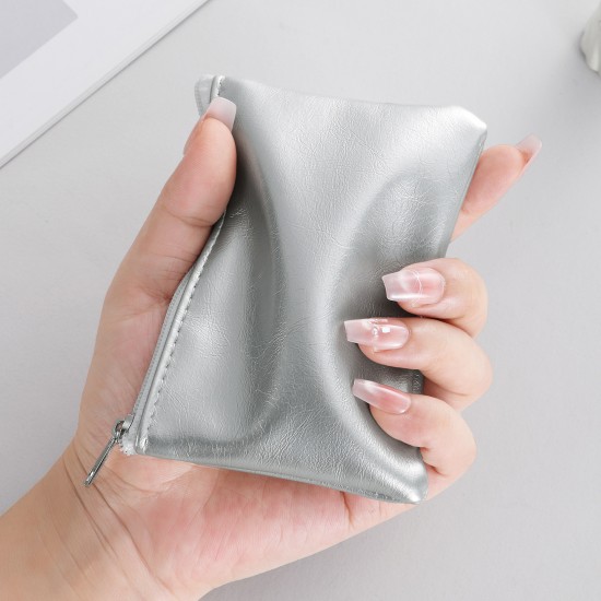 New simple men's and women's long leather zipper wallet, stylish large-capacity clutch, multifunctional casual card holder