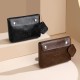 New Women's Coin Purse, New Thin Short Wallet, Solid Color PU Coin Bag, Mini Zipper Card Holder and Coin Bag