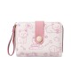 Women's short wallet, new cute cartoon Japanese student style, foldable zipper coin purse and card holder