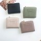 Factory-direct retro small wallet with an Instagram-style short design for women, a fresh, European and American style. Folding, simple, and artistic, with a buckle.