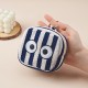 Big eye striped lipstick holder, card storage bag, digital bag, small hanging bag, embroidered small coin and earphone bag, zippered