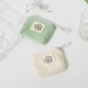 Japanese cute simple waffle pattern lipstick storage bag, compact portable wristlet, summer flower 2024 new model