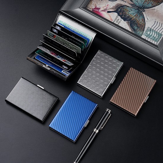 New anti-theft portable metal card holder for men, high-end multi-functional anti-magnetic stainless steel card holder, card case, bank card holder