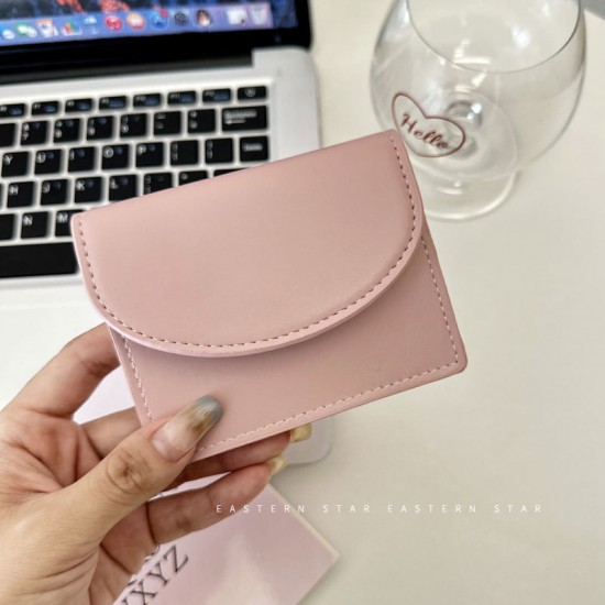 Best-selling Korean card holder with a dopamine color scheme, solid color, simple multifunctional large capacity wallet.