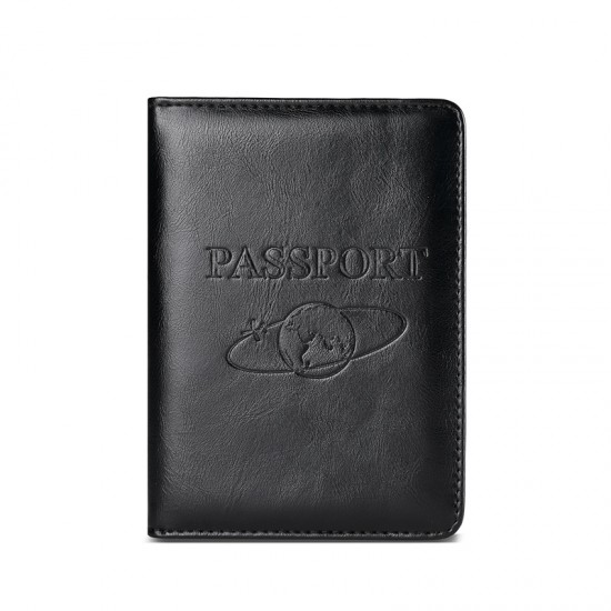 Cross-border leather passport case, cowhide-finished passport holder, large-capacity, multiple card slots, ID holder, RFID anti-theft card holder