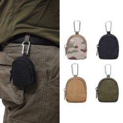 Outdoor military enthusiast tactical key holder, triangular coin retractable multifunctional hanging bag