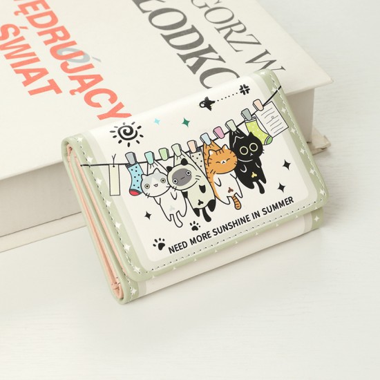 New graffiti coin purse. Cute, portable bag with large capacity, student-friendly mini women's short ID bag with a stylish design.