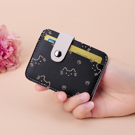 Cross-border Ready-to-Stock Card Holder, Large Capacity, Small Card Holder, Multiple Card Slots, Women's Compact Leather PU Card Holder, Wholesale