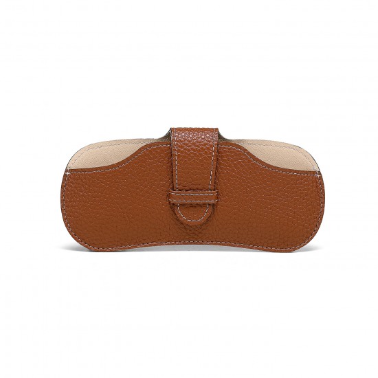 Soft Leather Eyewear Portable glasses case, ins glasses case, anti-stress sunglasses, storage bag and protective case for men and women's glasses.