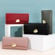 Cross-border hot selling fashion women's wallets, classic lychee-patterned tri-fold wallets, long clutches.