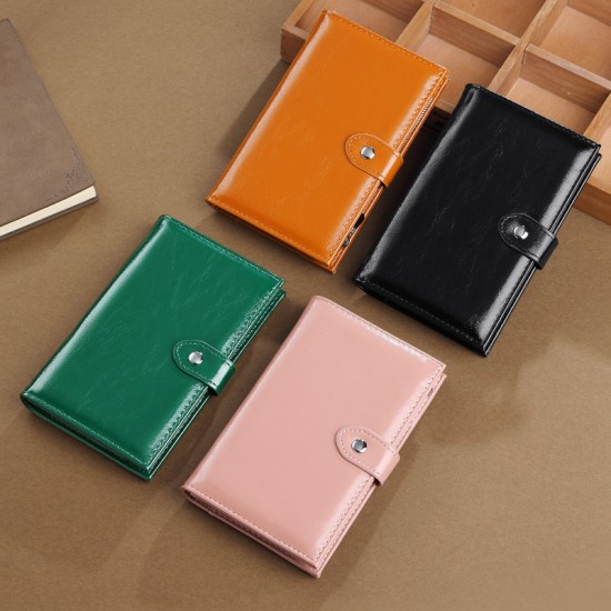 Vintage Waxed Leather Passport Holder, Multi-functional ID Holder, Card Holder, RFID Travel Passport Holder