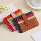 Ultra-thin soft leather card holder for women, compact card holder with cute card slots, large capacity for credit cards and ID cards for men