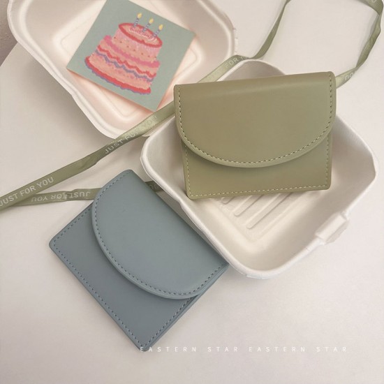 Best-selling Korean card holder with a dopamine color scheme, solid color, simple multifunctional large capacity wallet.
