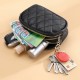 Factory direct sale: new diamond-embroidered coin purse, key ring storage bag, double-layer zipper, large-capacity premium card holder