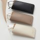 New leather glasses bag, portable, PU business sunglasses protective case, lychee-textured sunglasses storage bag