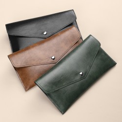 New women's wallet, long, thin clutch, simple and stylish, large-capacity soft leathewallet, phone bag