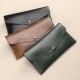 New women's wallet, long, thin clutch, simple and stylish, large-capacity soft leather wallet, phone bag