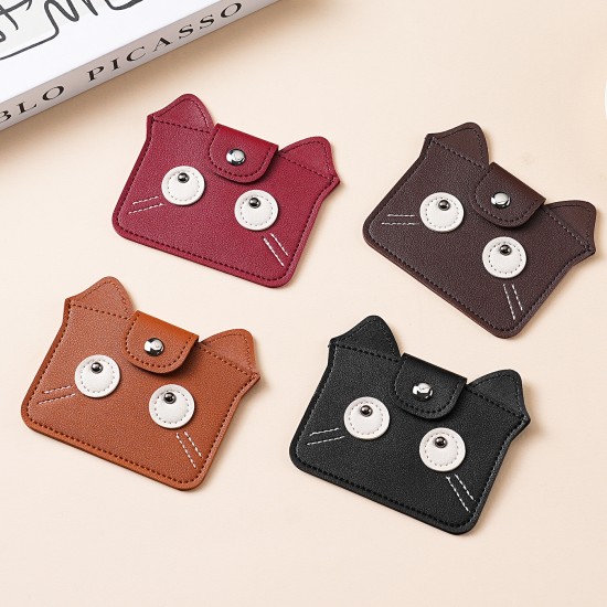 Cross-border simple, creative women's coin purse, luxury cartoon mini card holder, cute PU hanging bag and storage bag.