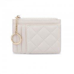 Diamond-patterned women's wallet, soft leathetexture, multiple card slots, ID card holder, three-in-one, anti-demagnetizing, lightweight coin purse