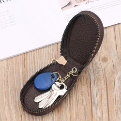 High-end men's key holder, simple, large-capacity waist hanging accessory, multifunctional zippered key holder, card holder, and two-in-one cakey.