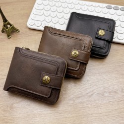 Newmen's wallet, high-end retro zippered coin storage, AliExpress hot item in stock.