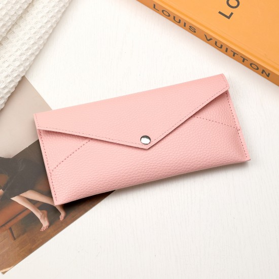 Cross-border RFID Anti-theft Women's Wallet, New Litchi-grain Soft Leather Long Envelope Bag, Slim and Simple Clutch