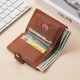 Men's high-end wallet, exquisite and compact, multifunctional, pleated short wallet, ultra-thin, minimalist, integrated small wallet and card holder.