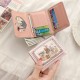 Girl's Dream Spring Picnic series, rabbit and bear wallet, cute, original design, anti-demagnetizing, multiple card slots, snap closure.
