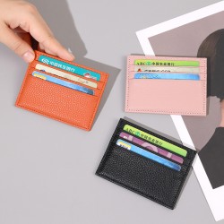 Cross-border in-stock anti-demagnetization leather card holder, creative portable multi-card slot, large-capacity RFID card holder
