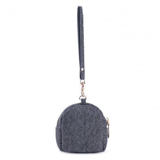 Cross-border Key Holder, Mini Coin Purse, Headphone Storage Bag, Couple's Keychain, School Bag Charm, Denim Handbag