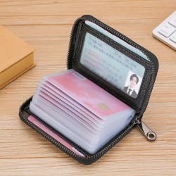 Anti-theft mirror window card holder for men, with a large capacity credit card holder and anti-magnetic card holder for women, with multiple slots and a driver's license.