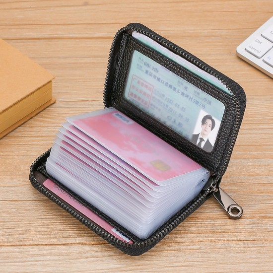 Anti-theft mirror window card holder for men, with a large capacity credit card holder and anti-magnetic card holder for women, with multiple slots and a driver's license.