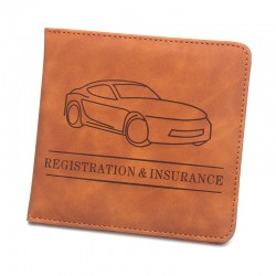 US driver's license holder, car insurance document folder, short leather motorcycle license holder.