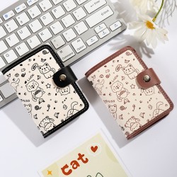New cartoon student women's card holder, ultra-thin, anti-demagnetization, multi-functional ID wallet