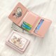 Girl's Dream Spring Picnic series, rabbit and bear wallet, cute, original design, anti-demagnetizing, multiple card slots, snap closure.