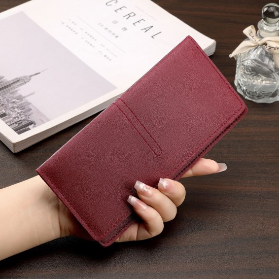 Cross-border Men's Wallet, Long Wallet, Vertical Youth Wallet, Multiple Card Slots, Large Capacity, Simple and Stylish Clutch