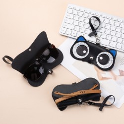 Customized glasses bag for outdoor use, with glasses bag pendant. Sunglass case, goggles holder, glasses case, PU sunglasses bag