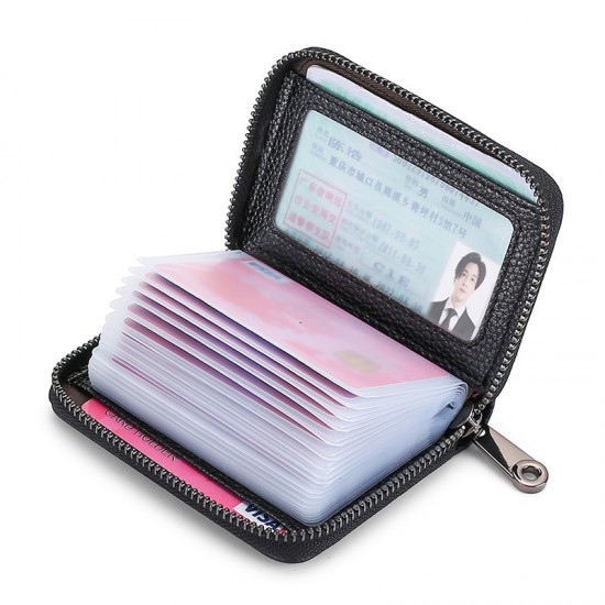 Anti-theft mirror window card holder for men, with a large capacity credit card holder and anti-magnetic card holder for women, with multiple slots and a driver's license.