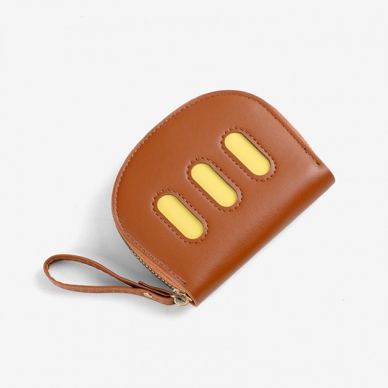 New accordion card holder for women with multiple card slots, large capacity, and a cute zippered student coin purse.