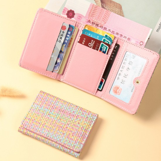 Best-Selling Cross-Border Niche Wallet, Woven Pattern, Creative, Multifunctional, Multi-Card Slot Bank Card and ID Bag, Card Holder