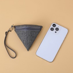 Creative felt coin purse, felt rice dumpling bag, wholesale in bulk, simple solid color coin purse, compact and convenient storage bag