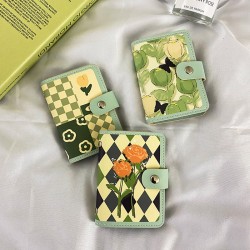 Ins-style card holder for women, large capacity, multiple card slots, anti-degaussing driver's license holder, anti-theft, premium compact card holder